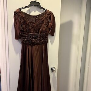 Elegant Brown Evening Gown